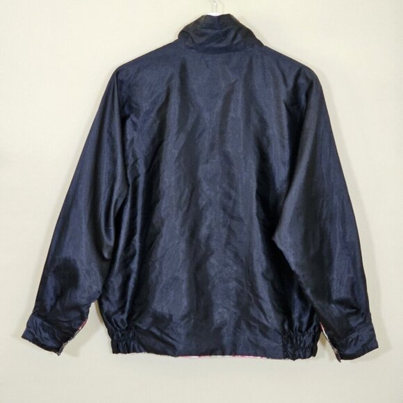 Hanarum Jacket Womens OS Reverisble Black Floral Zip Satin Shimmer VTG Boho Goth - Picture 3 of 14